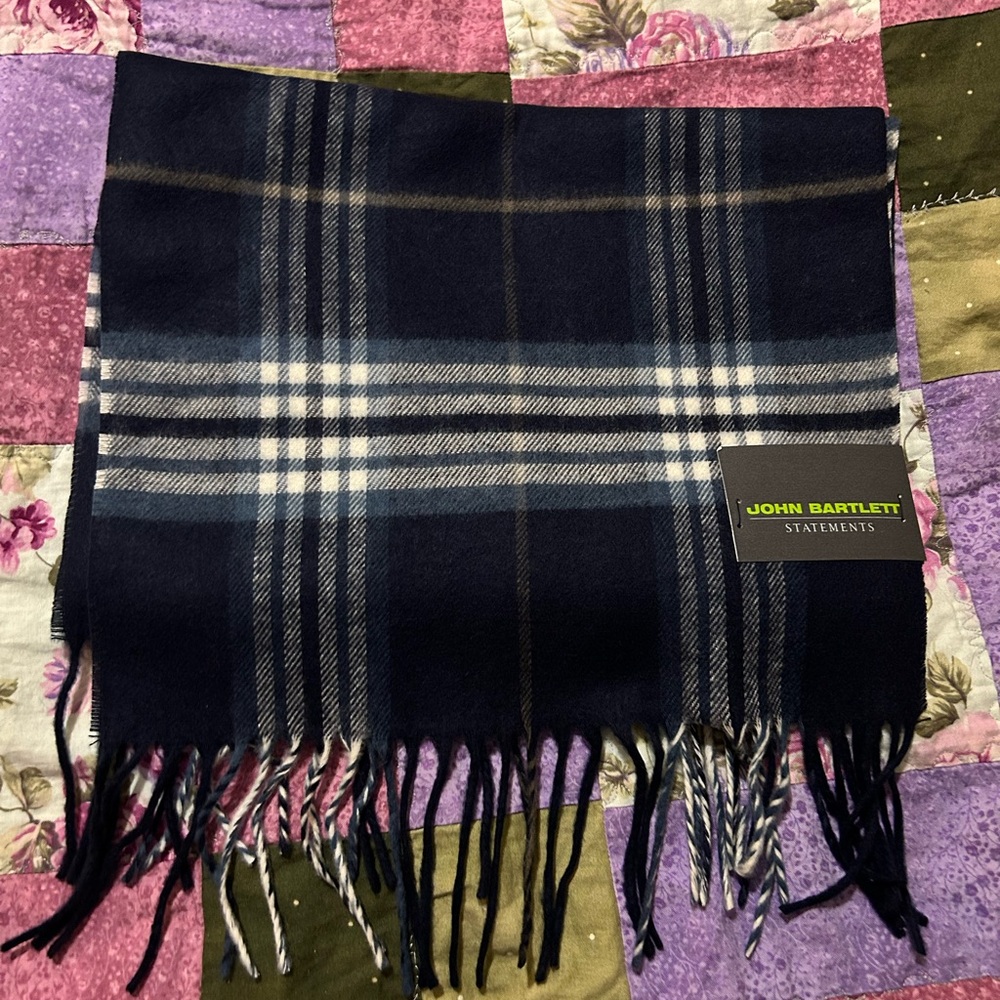 NWT John Bartlett Statements‎ Plaid Scarf Made in Germany